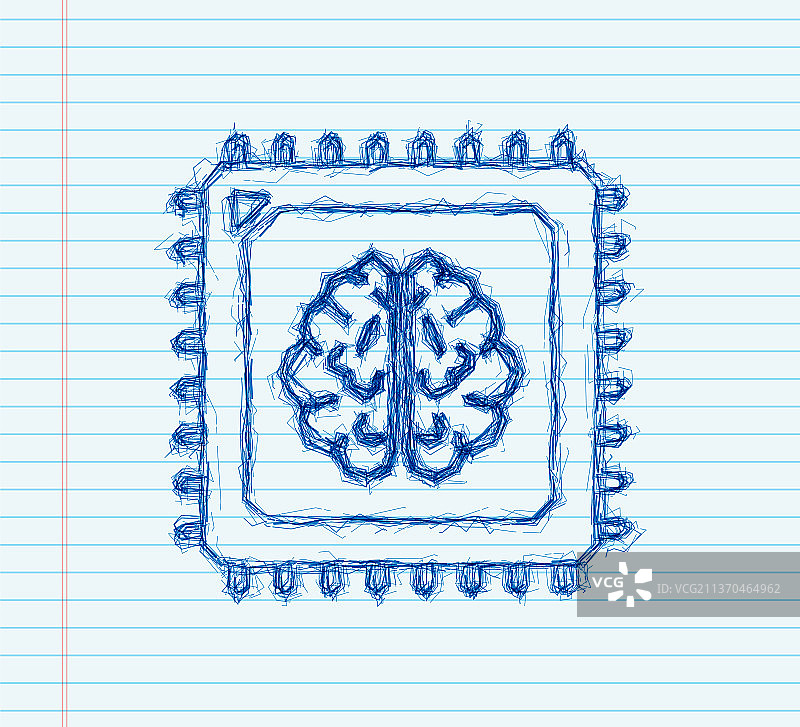 手持数字脑神经网络智商图片素材