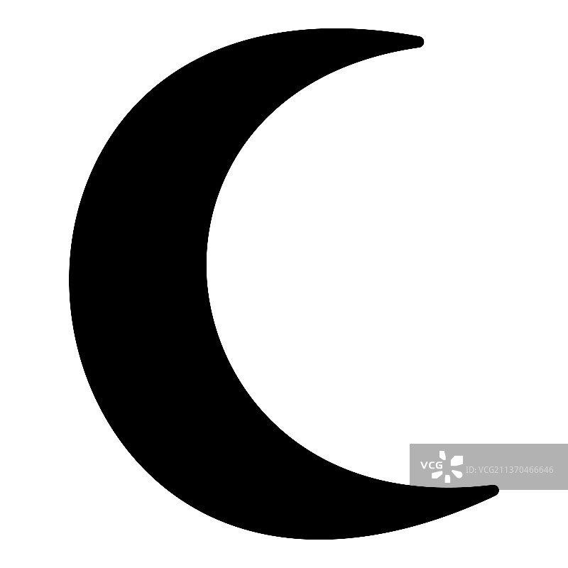 白色背景上的月亮扁平图标图片素材