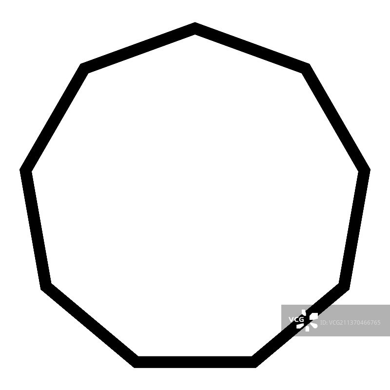 白色背景上的多边形扁平图标图片素材