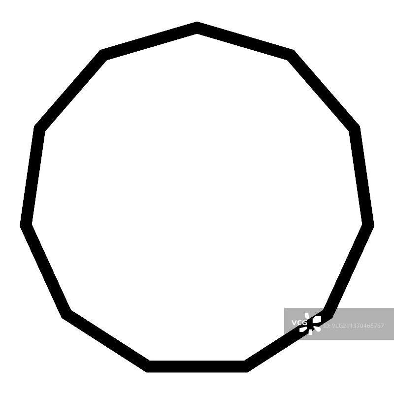 白色背景上的多边形扁平图标图片素材