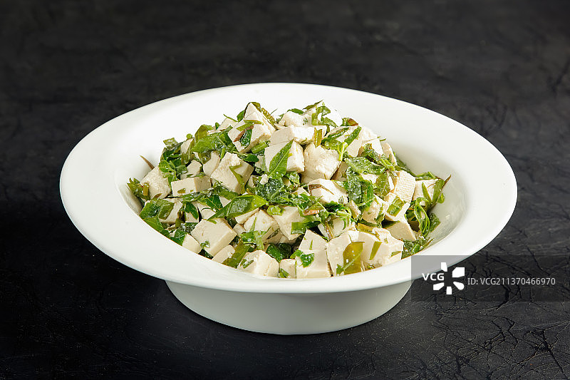 中餐美食-香椿拌豆腐图片素材