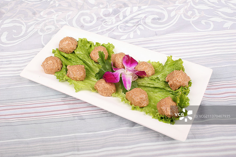 中餐美食-鲜羊肉丸子图片素材