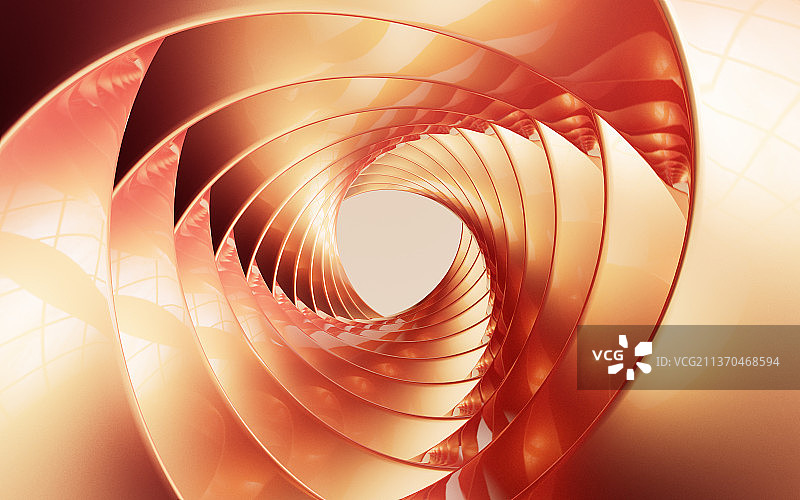 金色弯曲曲线3D渲染图片素材