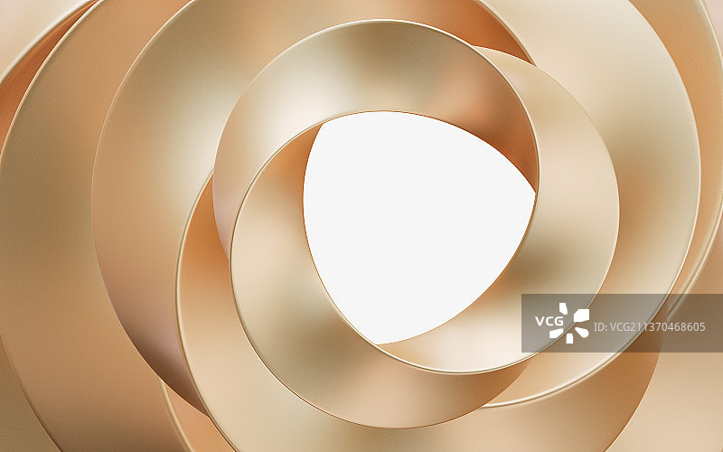 金色弯曲曲线3D渲染图片素材