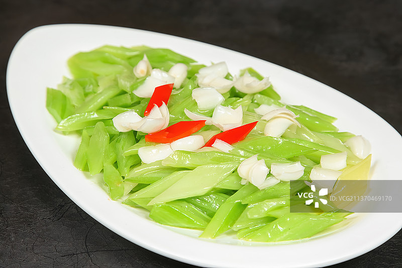 中餐美食-西芹炒白合图片素材