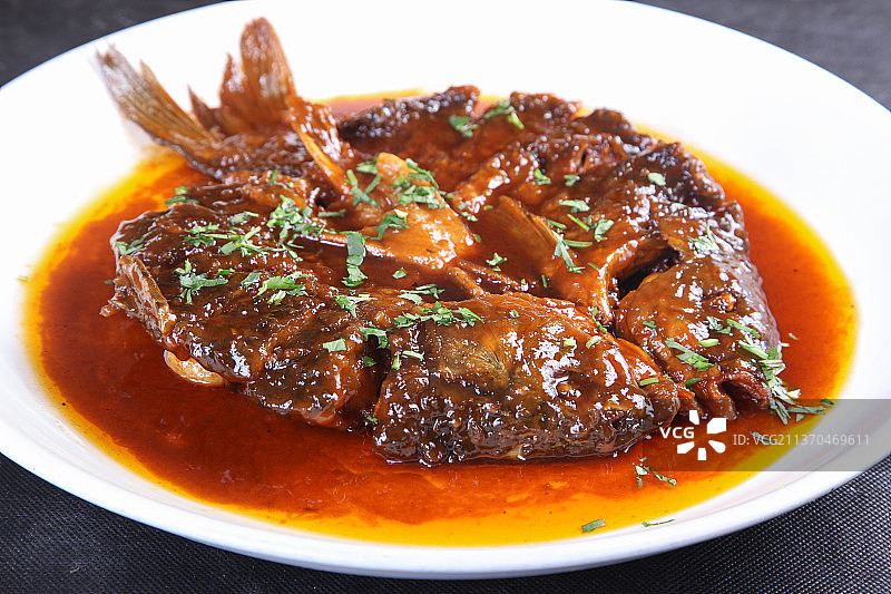 中餐美食-西湖醋鱼图片素材