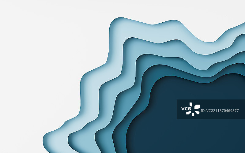 创意曲线纸张背景3D渲染图片素材