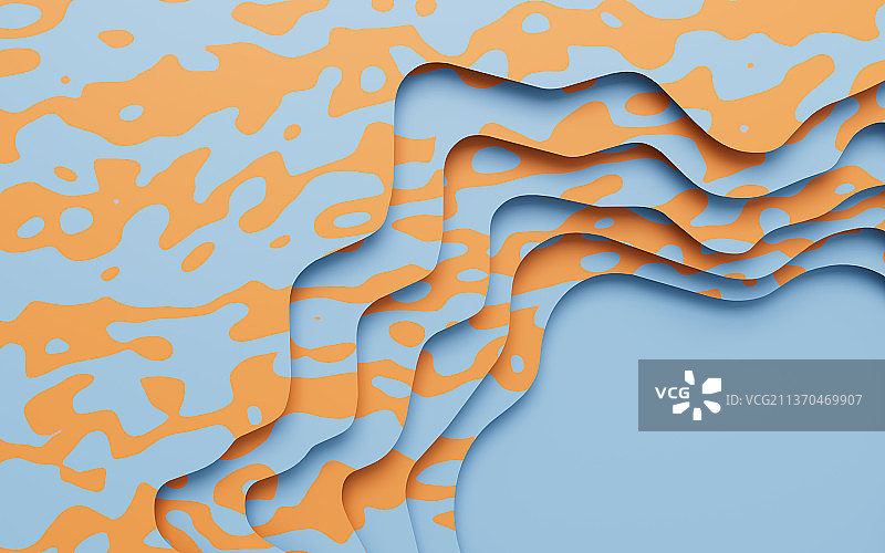 创意曲线纸张背景3D渲染图片素材