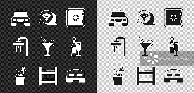 出租车、Wi-Fi无线网络安全设定图片素材