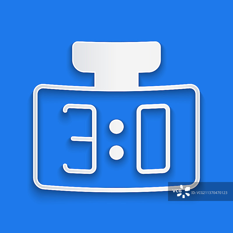 剪纸风格运动机械记分牌和结果图片素材