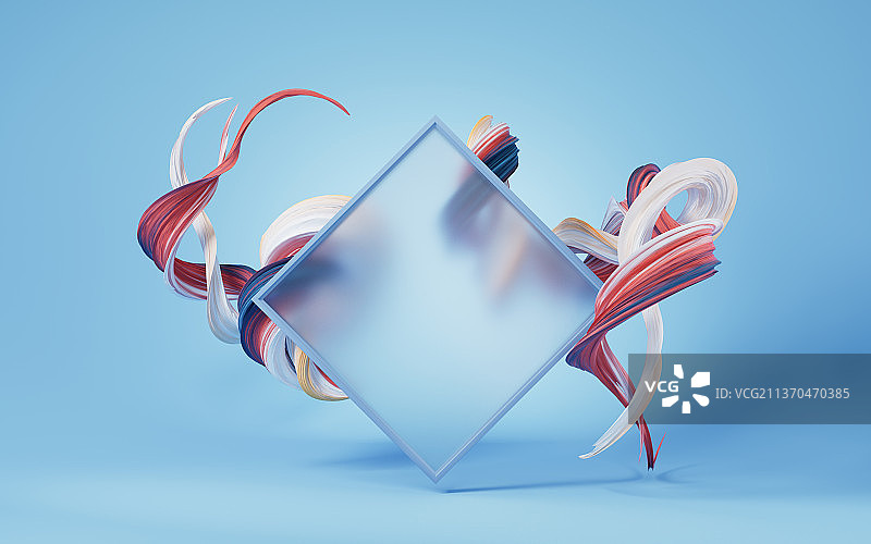 创意流动线条3D渲染图片素材