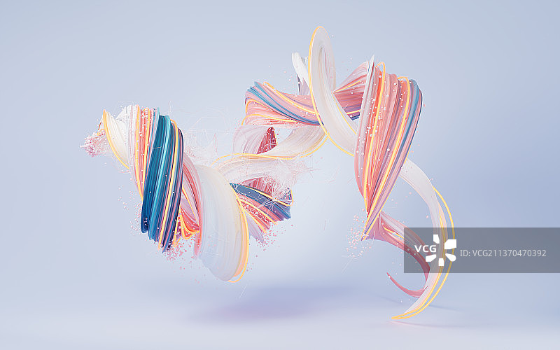 创意流动线条3D渲染图片素材