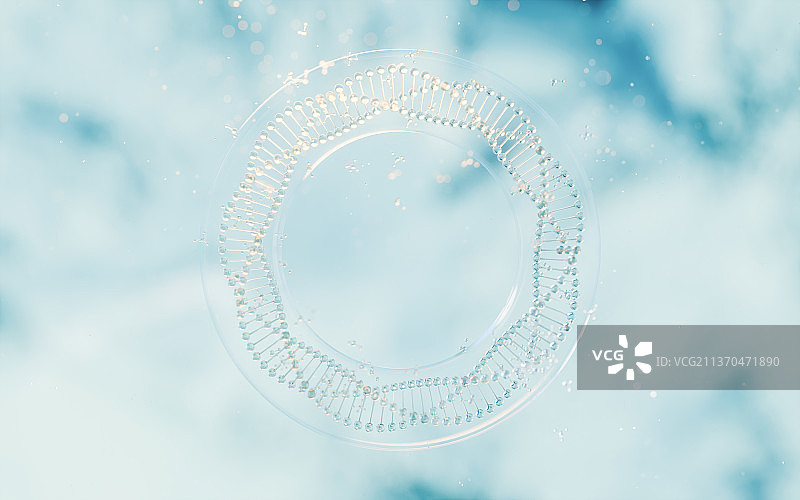 生物链状结构3D渲染图片素材
