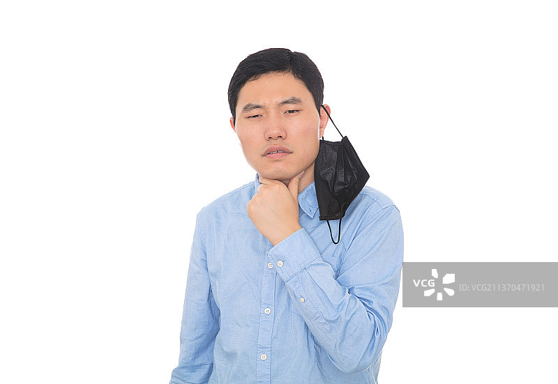 嗓子不太舒服的男士图片素材