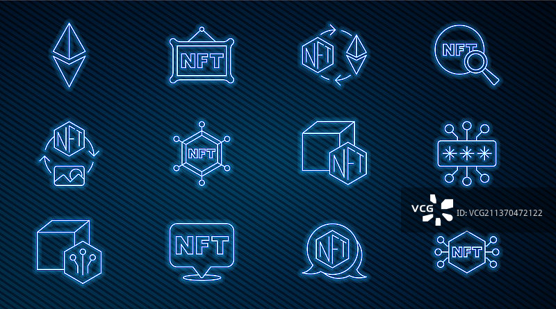 NFT数字加密网络安全图片素材
