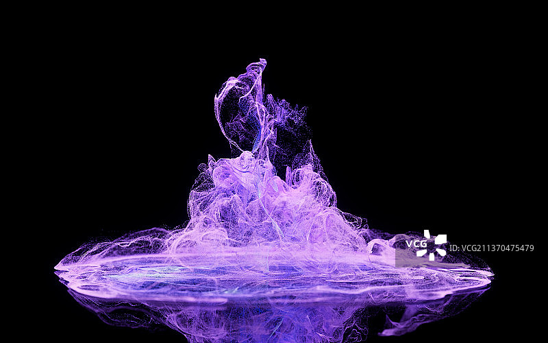 舞动的粒子3D渲染图片素材