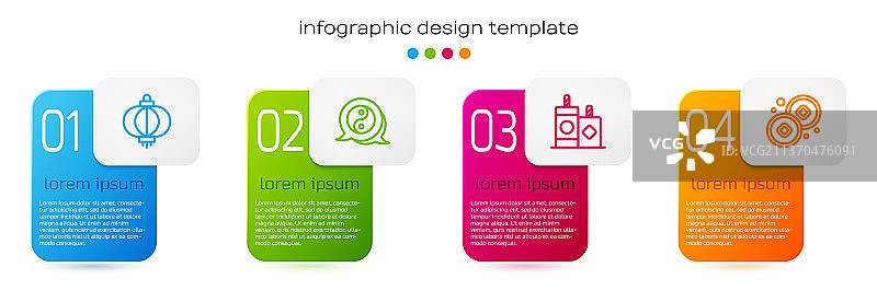 中国纸灯笼与阴阳符号图片素材