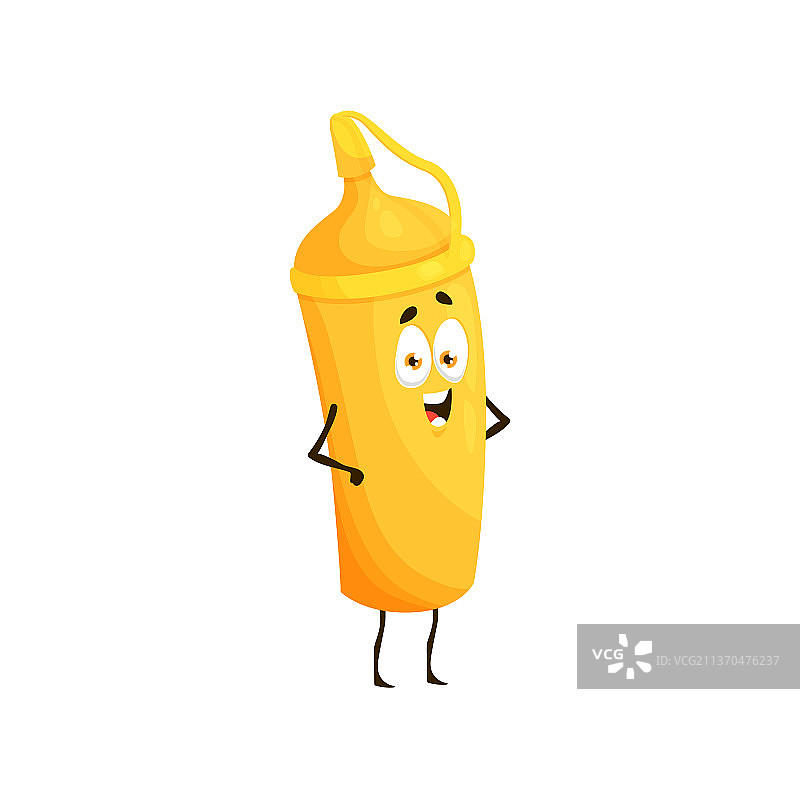 卡通芥末瓶吉祥物图片素材