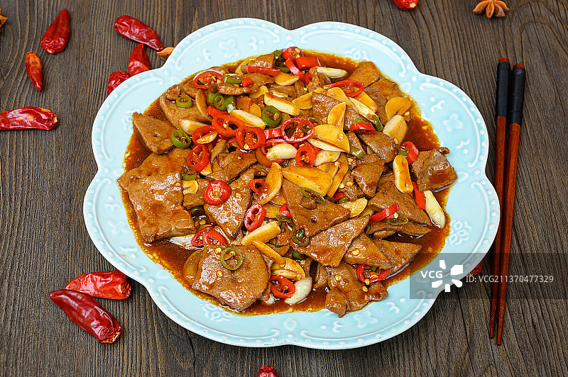 中餐美食-小炒猪肝图片素材