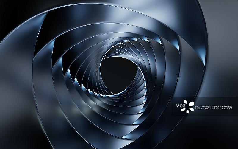 环绕曲线隧道背景3D渲染图片素材