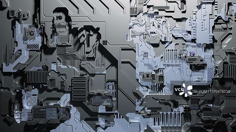 3D金属质感工业风插画背景图图片素材