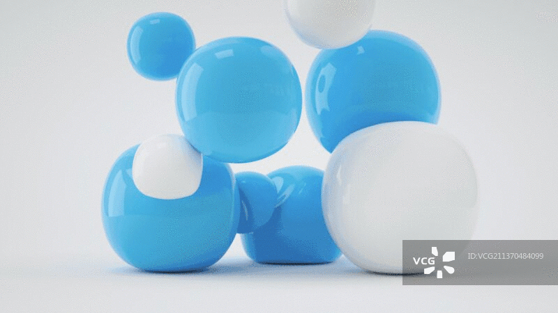 柔软的弹性球体3D渲染图片素材