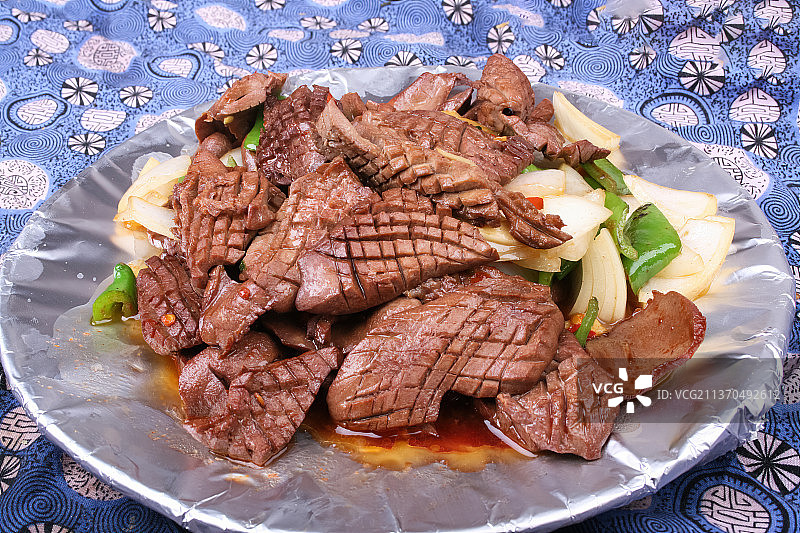 中餐美食-铁板腰花图片素材