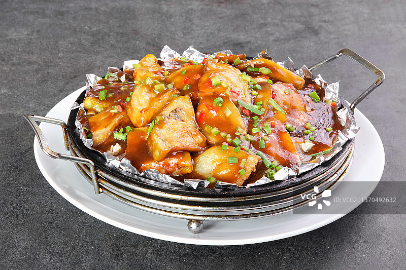 中餐美食-铁板茄盒图片素材