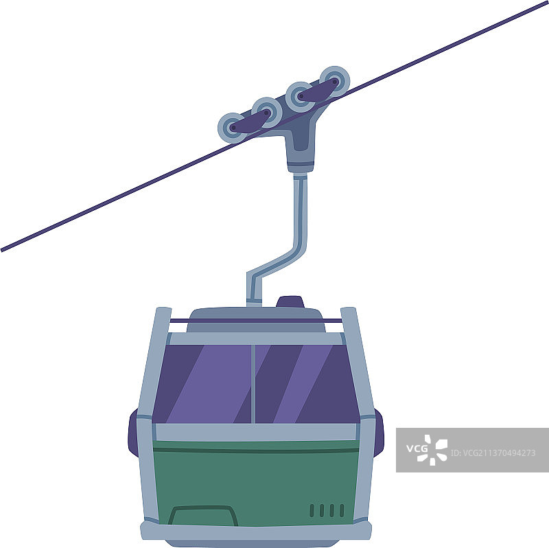 陡坡上的中国缆索铁路图片素材