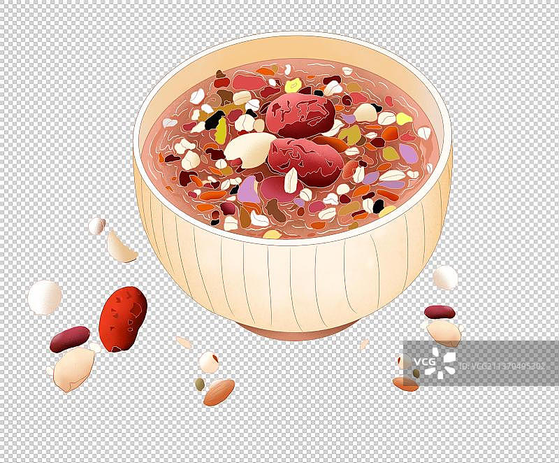 一碗腊八粥插画元素图片素材