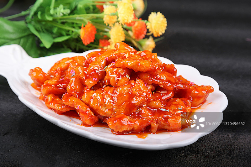 中餐美食-糖醋里脊图片素材