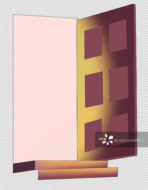 房间门口插画元素图片素材