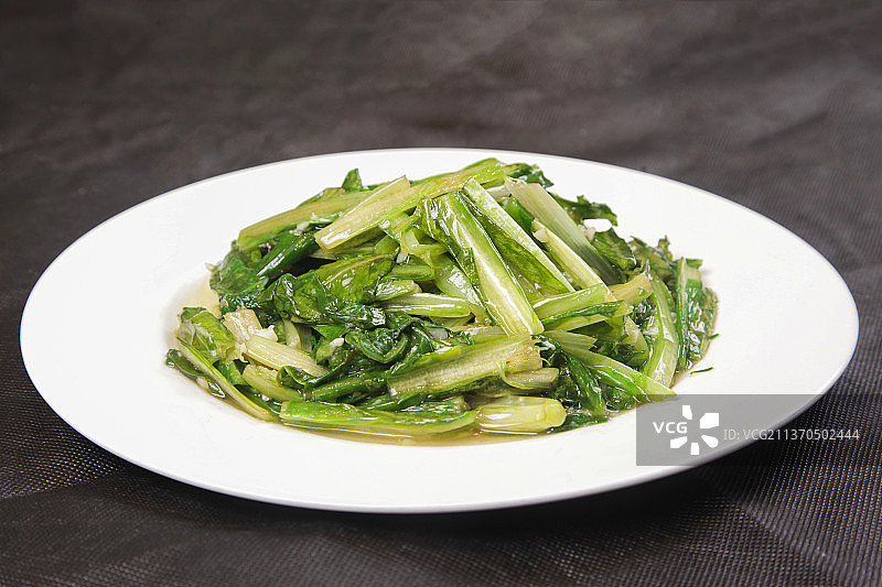 中餐美食-蒜茸油麦图片素材