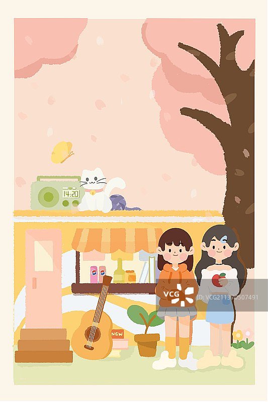 矢量春游插画图片素材