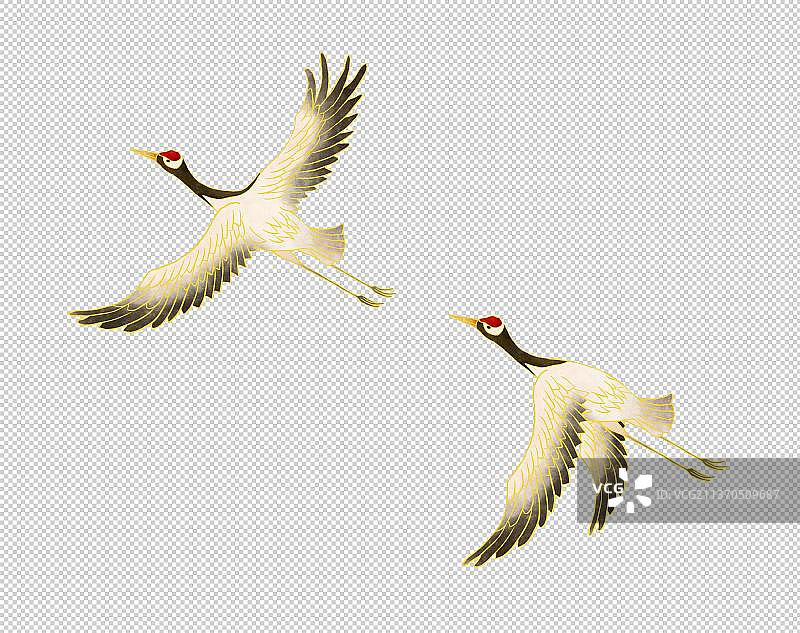 国潮仙鹤素材图片素材