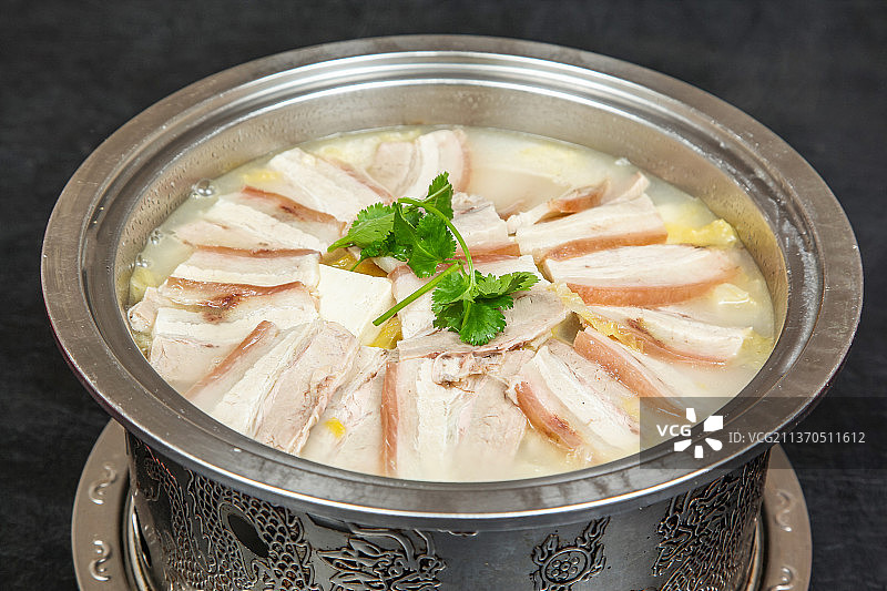 中餐美食-酸菜氽白肉图片素材