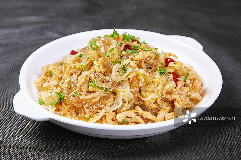 中餐美食-酸菜肉丝粉图片素材