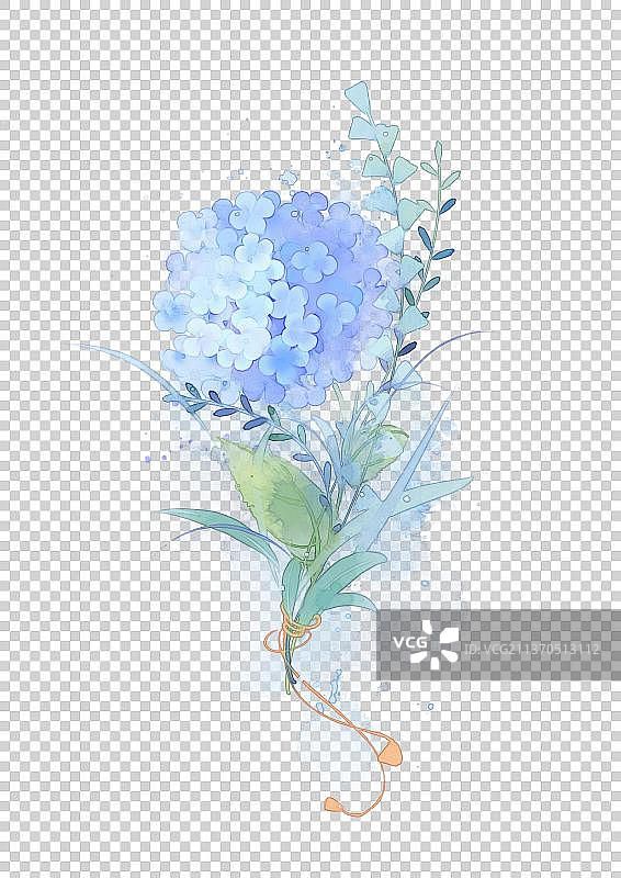 唯美花束插画素材图片素材