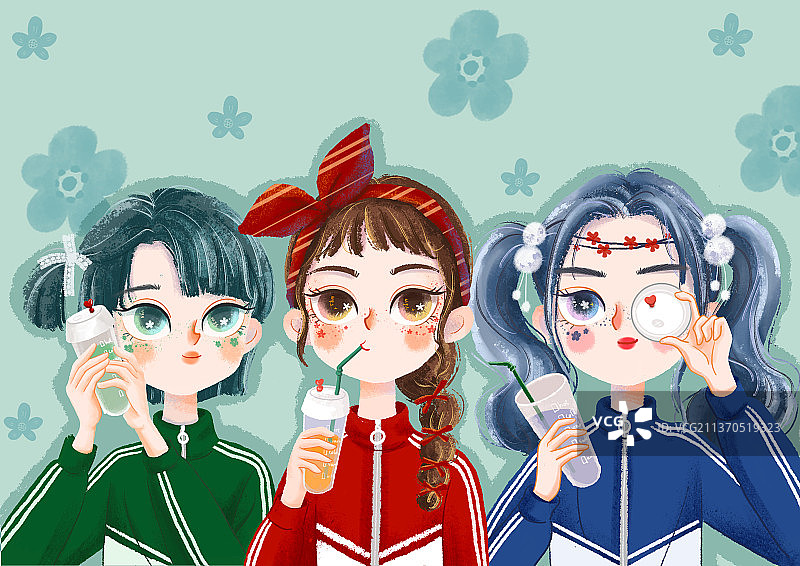 校服闺蜜图片素材