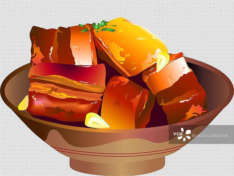 一碗红烧肉图片素材