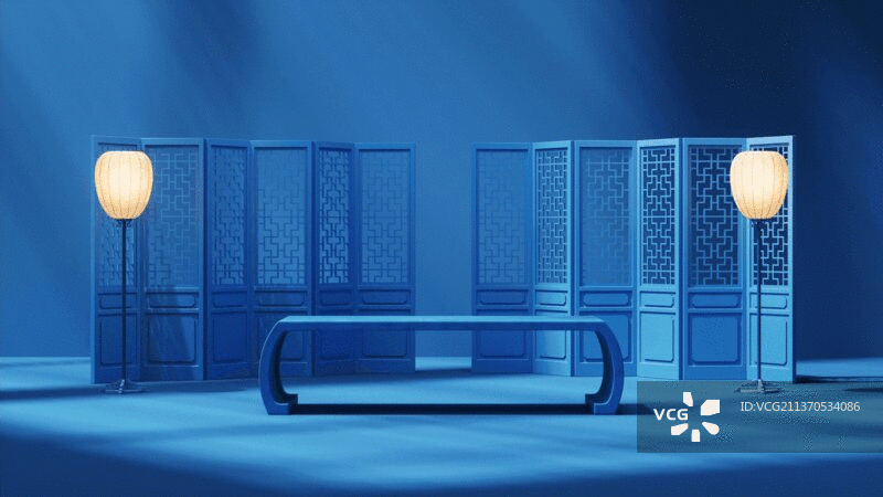 中国风装饰背景3D渲染图片素材