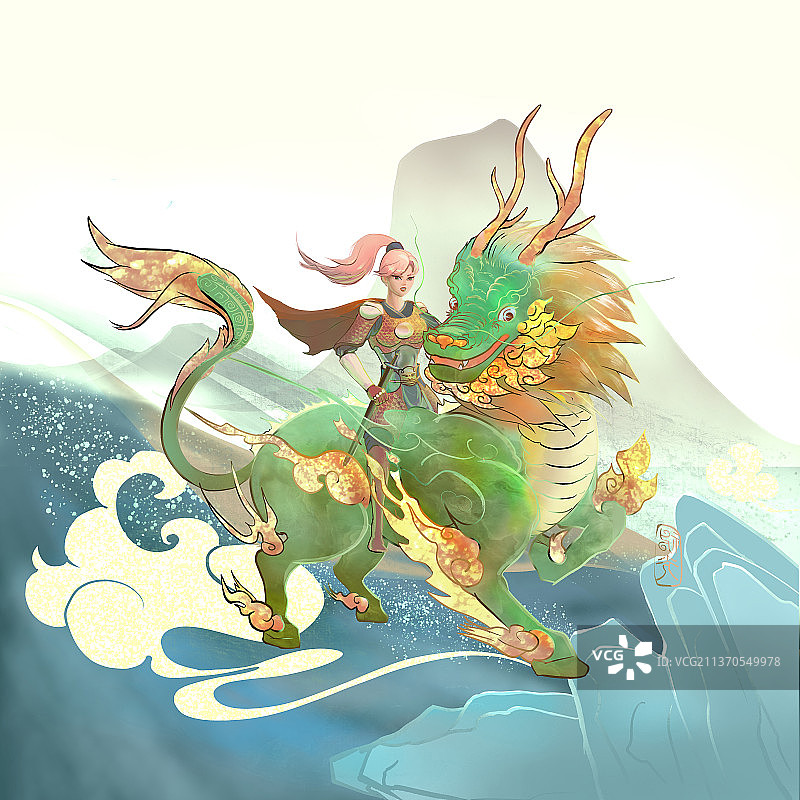 冰玉麒麟图片素材