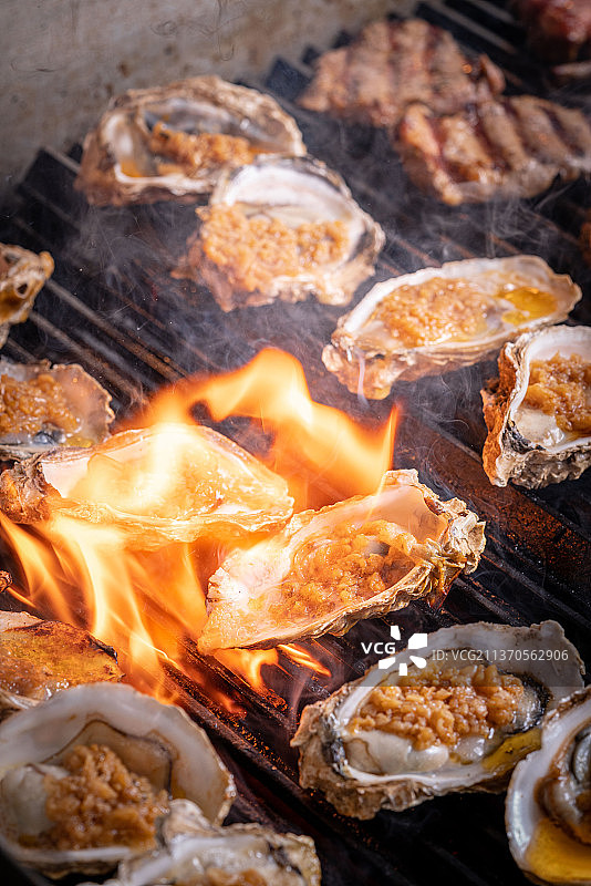 大生蚝烧烤图片素材