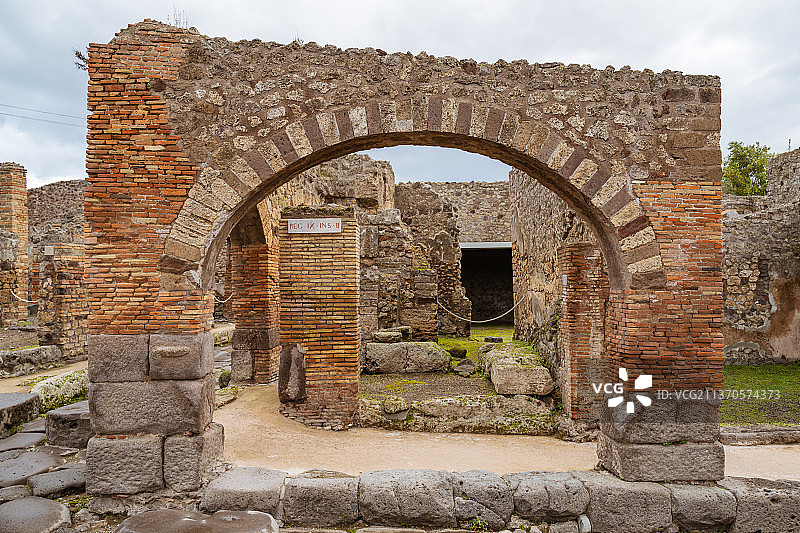 意大利那不勒斯庞贝古城遗址图片素材