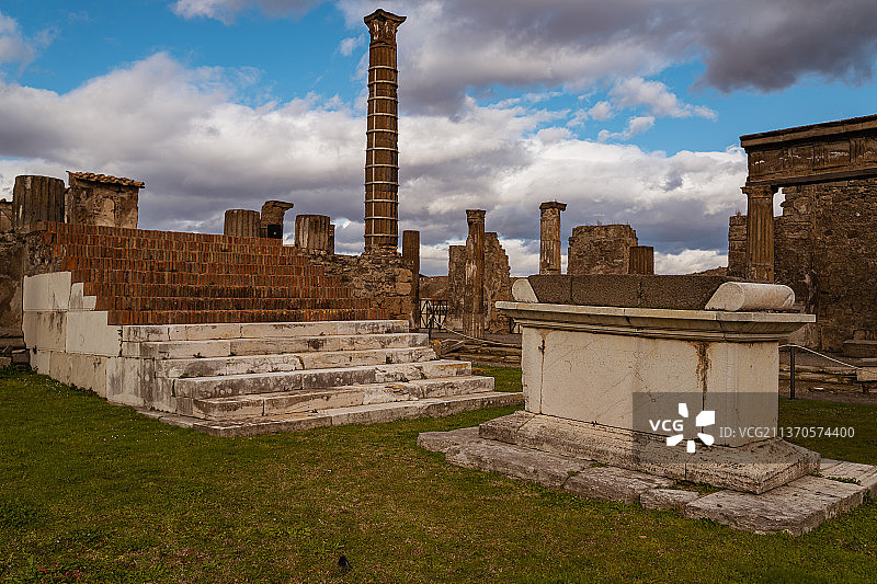 意大利那不勒斯庞贝古城遗址图片素材