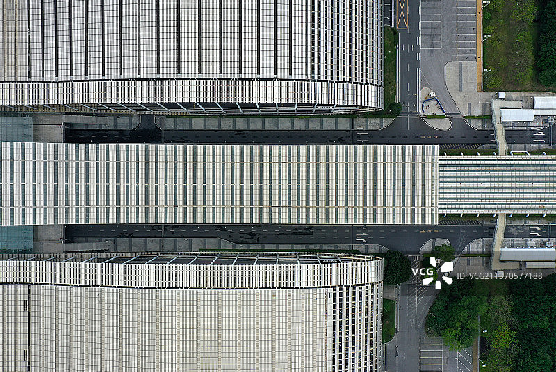 广东省广州市海珠区琶洲会展中心广交会展馆航拍图片素材