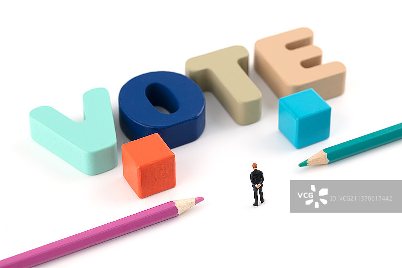 微缩创意选举投票的选择图片素材