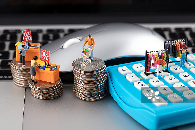 微缩创意线上消费购物图片素材