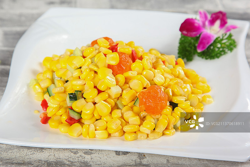 中餐美食-松仁玉米图片素材