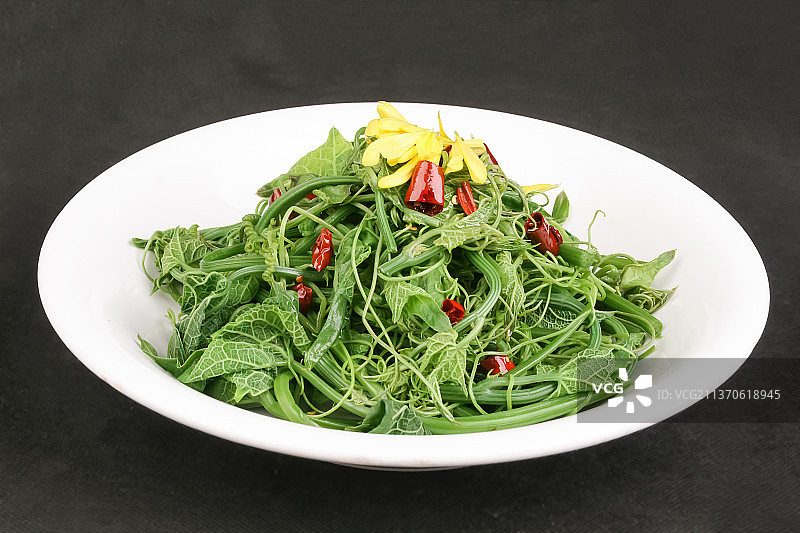 中餐美食-炝炒丝瓜尖图片素材